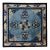 1920s Medallion Handmade Antique Chinese Peking Square Wool Rug in Blue For Sale