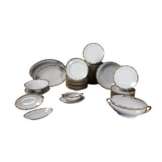 Table Service in Limoges Porcelain by Betoule et Legrand, 1890s, Set of 57 For Sale