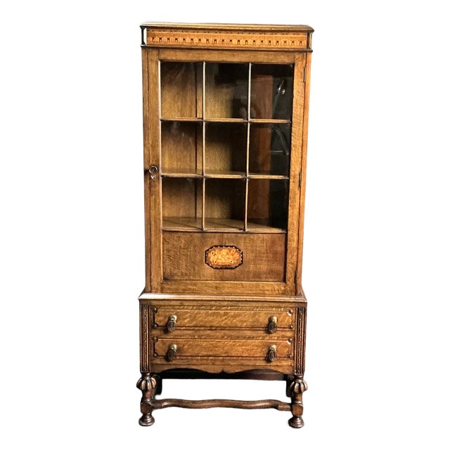 Antique Oak Bookcase, 1925 For Sale