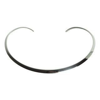 Danish Modern Sterling Silver Collier Necklace by N.E. From, 1960s For Sale