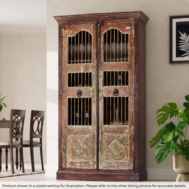 Dimensions: 46" Wide X 20" Deep X 80" High Features: • A rare piece and one of its kind exists • 100% solid wood...