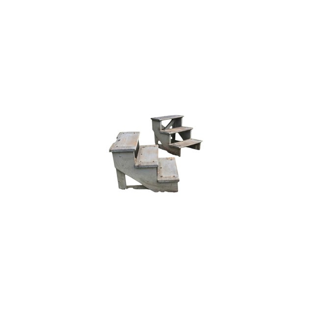 American Pair of Wooden Steps For Sale - Image 3 of 5