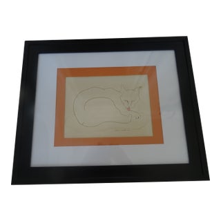 1970s Sleeping Kitty by Shawn Brooks For Sale