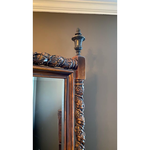 Carved Wooden Free Standing FullLength Mirror Chairish