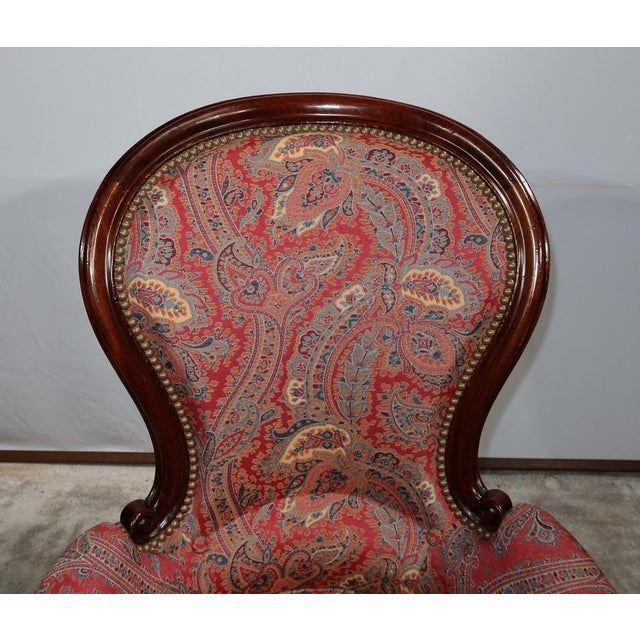 Small Napoleon III Chair in Mahogany For Sale - Image 5 of 17