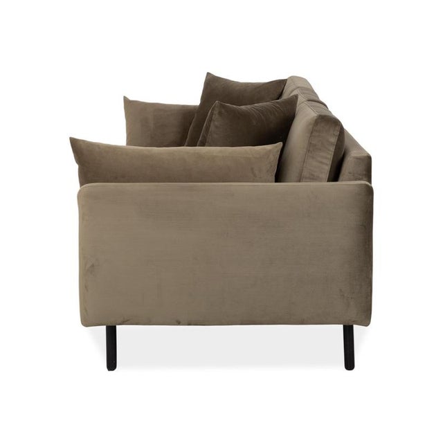 Scandinavia 3-Seater Sofa and Ottoman in Olive Green Upholstery from Bolia, Set of 2 For Sale - Image 15 of 18