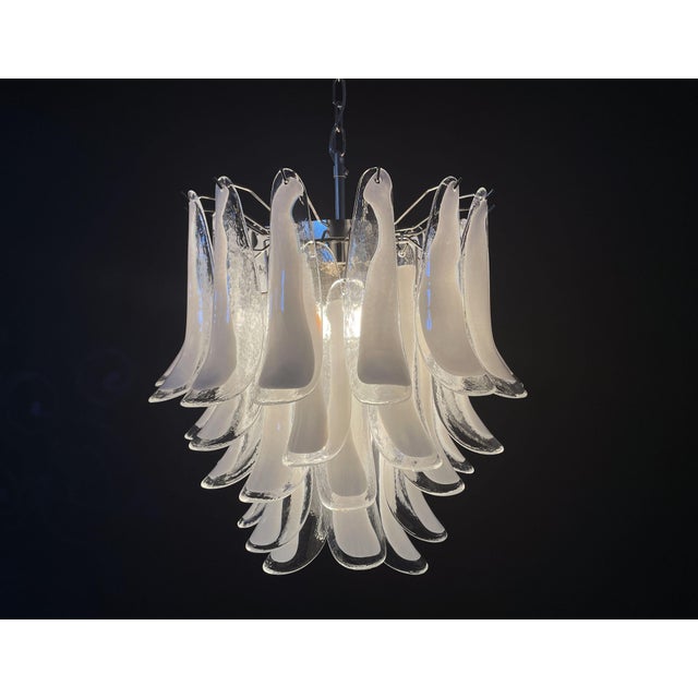 Vintage Italian Murano Chandelier in the style of Mazzega, 1990 For Sale - Image 6 of 18