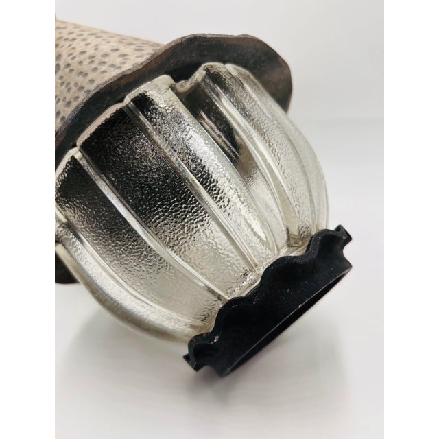 Metal 1950s Vintage Witch’s Hat Cast Metal Porch Light Sconces - A Pair For Sale - Image 7 of 12