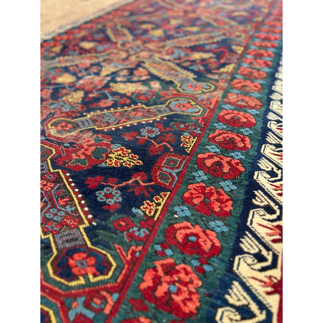 1910s 1910s Antique Karabag Rose Pattern Tribal Runner For Sale - Image 5 of 5