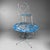 Blue French Garden Table and Chairs, 1950s-1960s, Set of 10 For Sale - Image 8 of 18
