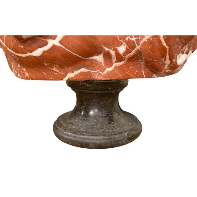 Italian Multicolor Marble Bust of Ancient Philosopher Aristotle. 20th Century. For Sale In Los Angeles - Image 6 of 8