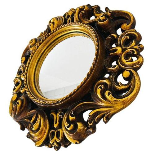 Baroque Mid-Century Baroque Style Fish Eye Butlers Wall Mirror, 1960s For Sale - Image 3 of 8