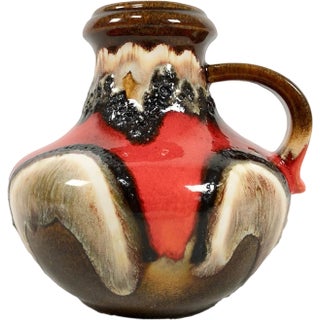 Mid-Century Ceramic Fat Lava Pitcher from Scheurich, 1960s For Sale