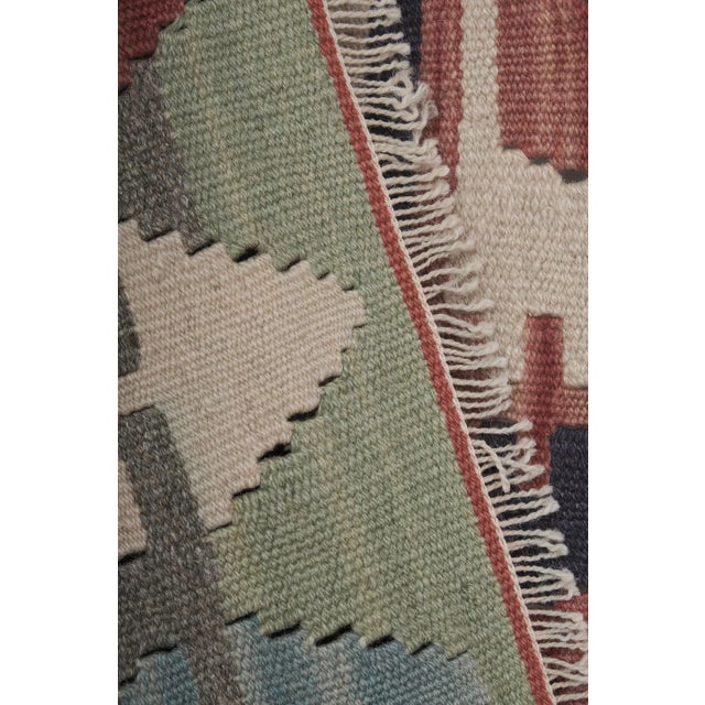 Colorful Turkish Kilim Rug For Sale - Image 11 of 13