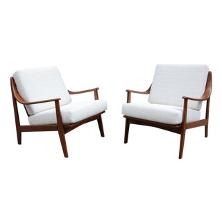 Pair of Danish Armchairs, Peter Hvidt & Orla Mølgaard-Nielsen for France & Son For Sale