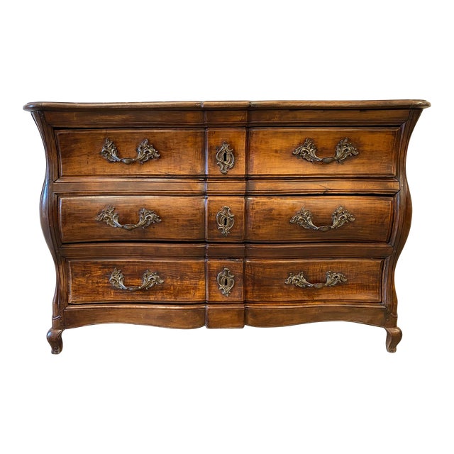 French Provincial Walnut Dresser Commode - 19th C For Sale