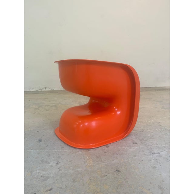 Multifunctional Children's Chair in Orange by Johannes Foersom & Peter Hiort Lorenzen for Cado For Sale - Image 9 of 11