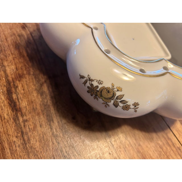 Art Deco 1920s Porcelain Flower Frog For Sale - Image 3 of 10