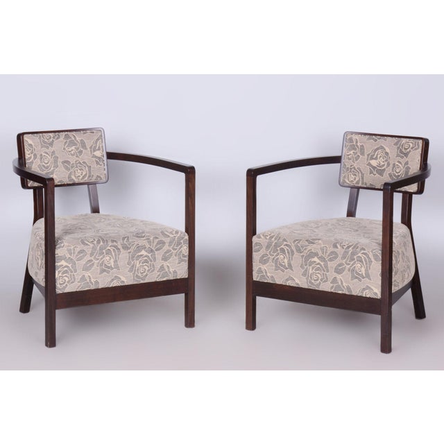 Czech Art Deco Beech Armchairs by H. Kučerová-Záveská, 1980s, Set of 2 For Sale - Image 9 of 9