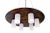Rosewood &amp; Acrylic Glass Chandelier from Stilux Milano, 1960s For Sale - Image 10 of 10
