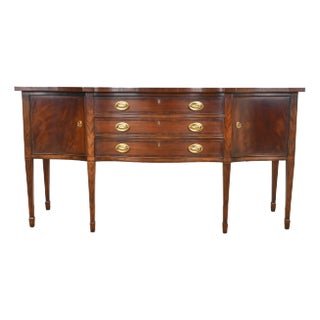 Henredon Federal Mahogany Bow Front Sideboard Credenza For Sale