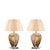 Pair of Vintage Blown-Glass Table Lamps with Acrylic Glass Bases, 1990s For Sale - Image 6 of 6