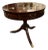 Vintage Burled Mahogany Drum Table For Sale