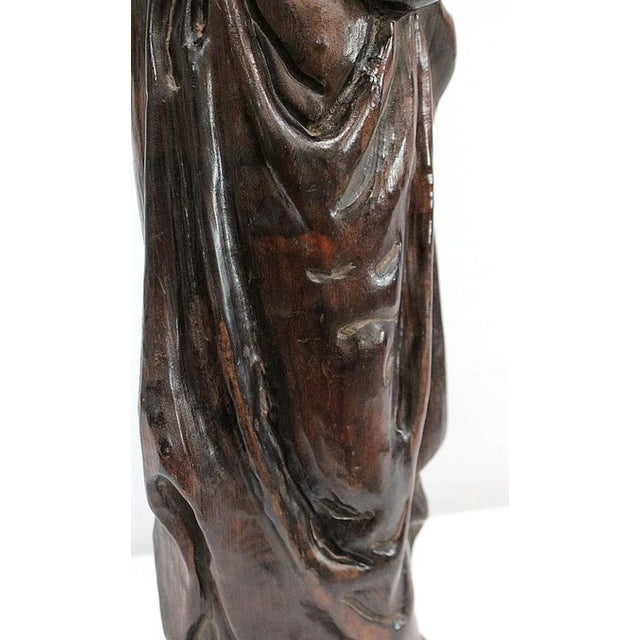 Large Sequoia Sculpture of Woman & Child For Sale - Image 9 of 18