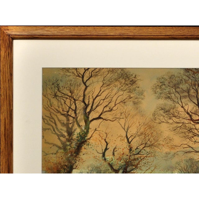 1910s Henry Charles Fox, Driving Sheep, Plaisters Lane, Sutton Poyntz, Dorset, 1918, Watercolour, Framed For Sale - Image 5 of 18