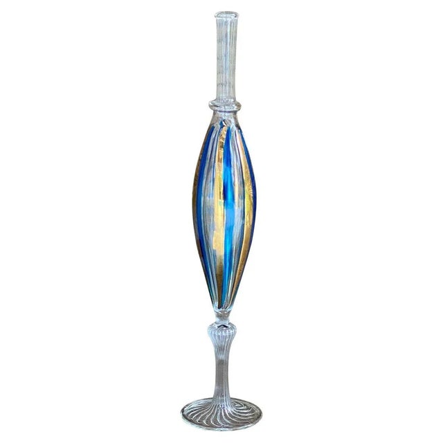 Hand-Painted Gold 24-Karat Venitian Vase, 1970s For Sale - Image 18 of 18