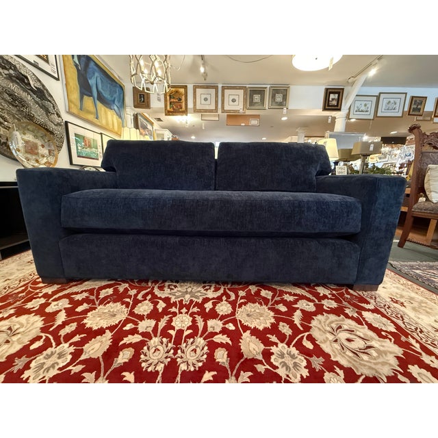 Crate & Barrel Crate & Barrel Axis Sofa, Midnight Chenille For Sale - Image 4 of 11