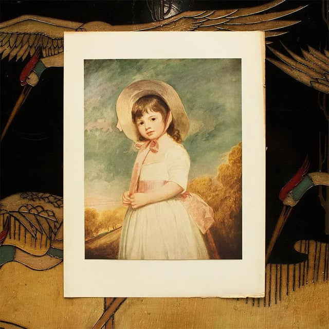 English 1956 George Romney "Miss Willoughby", Vintage Full-Color Print For Sale - Image 3 of 8