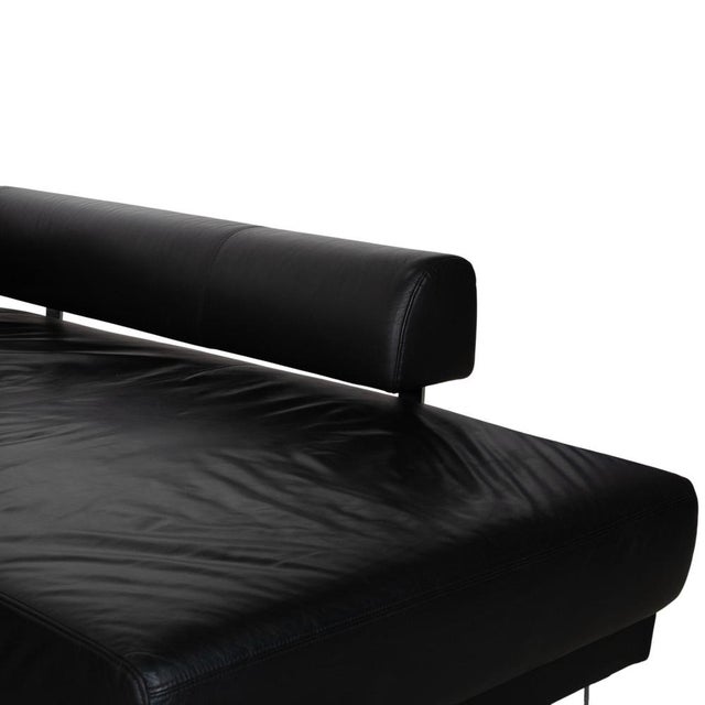 Animal Skin Face Corner Sofa in Black by Ewald Schillig For Sale - Image 7 of 15