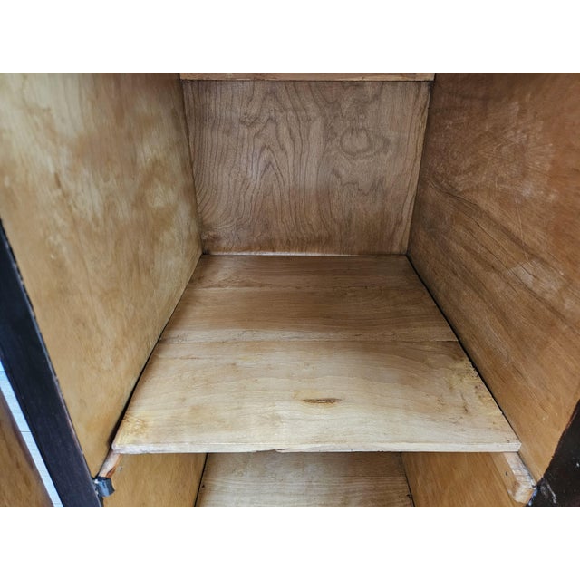 Art Deco Sideboard in Briar Root and Lacquered Wood with Glass Top, 1950s For Sale - Image 13 of 18