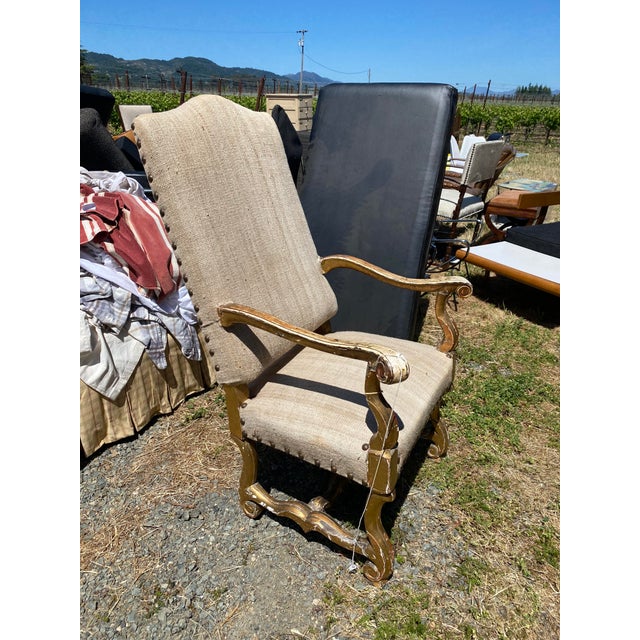Mid-Century Modern Upholstered Armchair, Circa 18th Century For Sale - Image 3 of 6