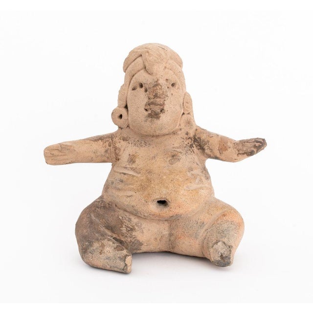 Figurative Mayan Pre-Columbian Pottery Figures, 2 For Sale - Image 3 of 7