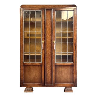 Vintage Wooden Display Cabinet For Sale