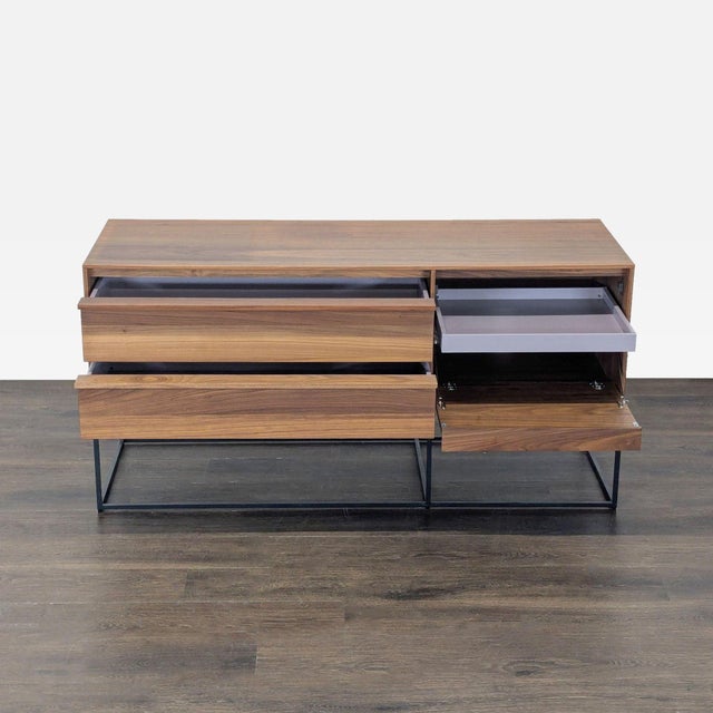 Italian Blu Dot Rule 1-Door/2-Drawer Console For Sale - Image 3 of 9