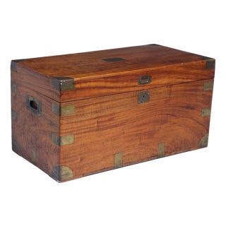 Antique Camphor Wood Military Campaign Chest, 1880 For Sale