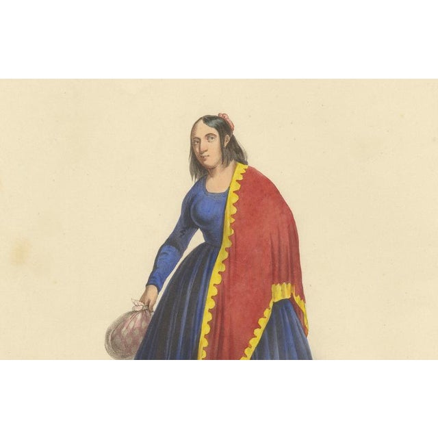 Peruvian Women's Costumes, Huarochirí & Huancavelica, 1841, Lithograph For Sale - Image 6 of 10