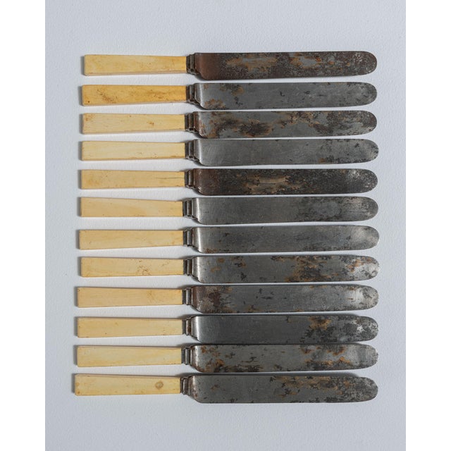 19th Century United Kingdom Ivory Metal Serving Utensil For Sale - Image 10 of 18