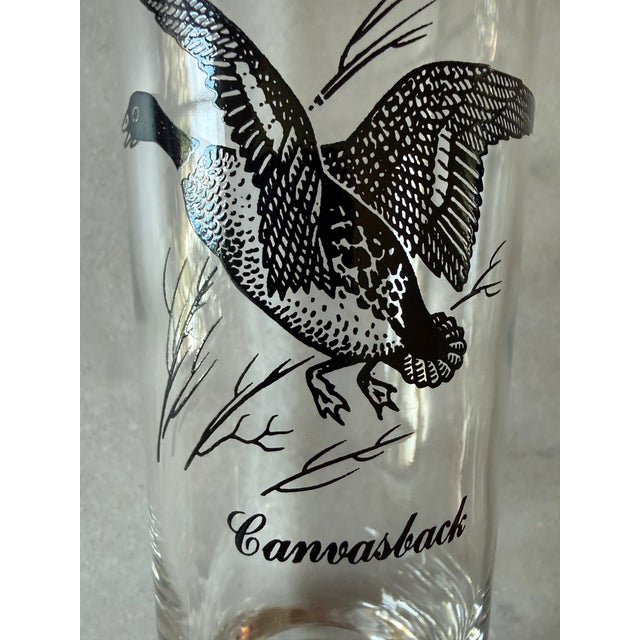 Glass Vintage Federal Glass "Sportsman" Series Highball Glasses - Set of 8 For Sale - Image 7 of 10