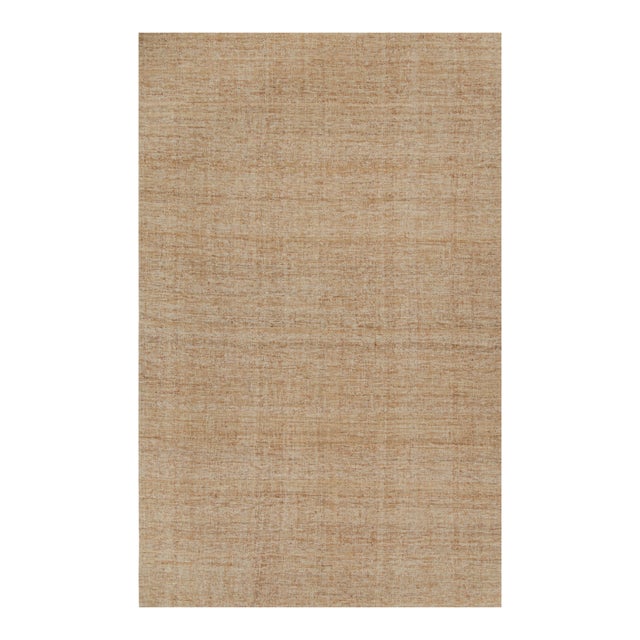 Rug & Kilim’s Contemporary Jute Kilim in Beige-Brown -12'x19' For Sale