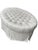 Custom Made Traditional Oval Tufted Ottoman For Sale - Image 4 of 12
