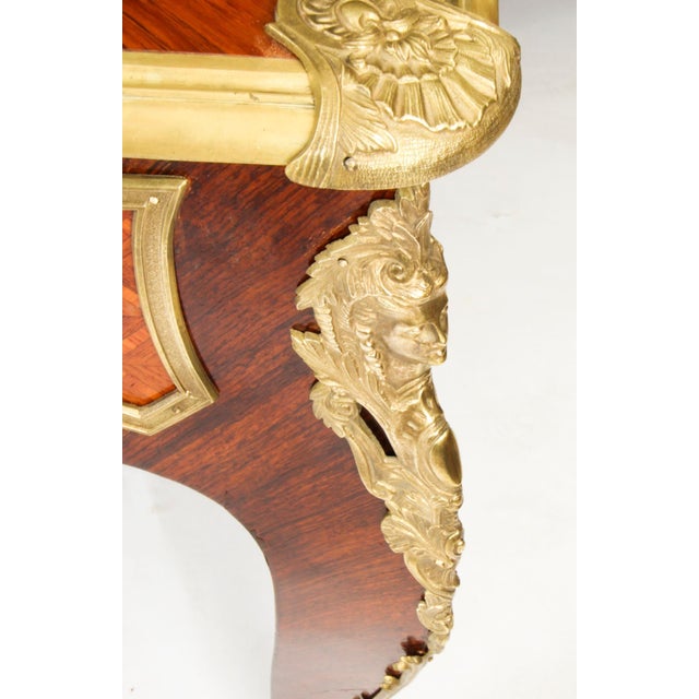 19th Century Louis Revival Ormolu Mounted Bureau Plat Desk For Sale - Image 9 of 18
