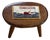 Antique Footstool With Hand Hooked Detailed Top For Sale