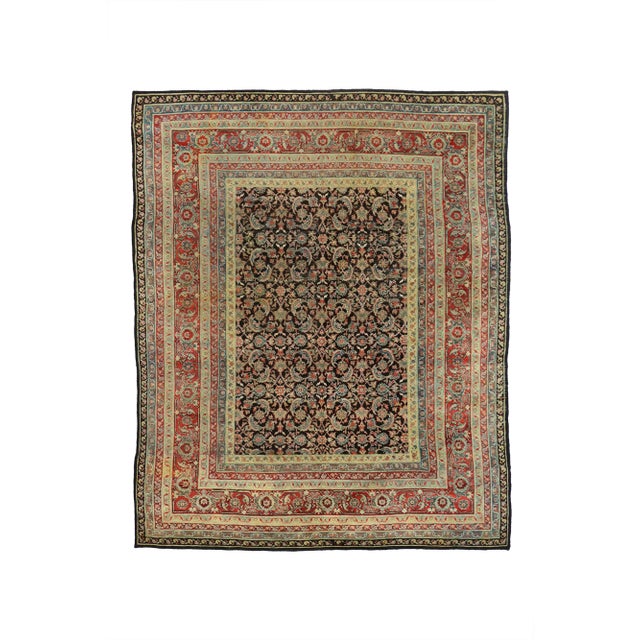 Antique Indian Agra Rug - 08'11 x 10'11 For Sale - Image 4 of 4