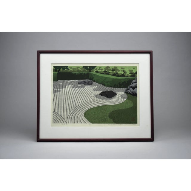 Masao Ido, Taizō-in Garden, 1989, Woodblock Print For Sale - Image 8 of 8