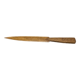 Mid 20th Century Hand-Carved Folk Art Letter Opener From Yugoslavia For Sale