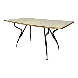 Mid Century Howell Co. Formica Drop Leaf Table For Sale
